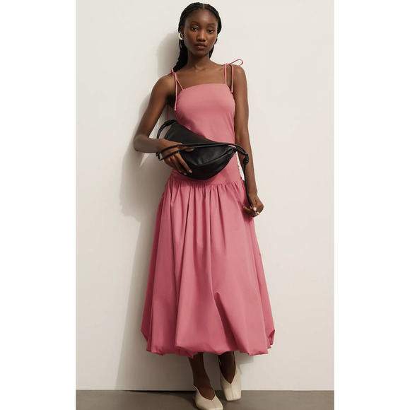 NWT Mare Mare Drop-Waist Bubble-Hem Midi Dress - XS - Picture 1 of 5